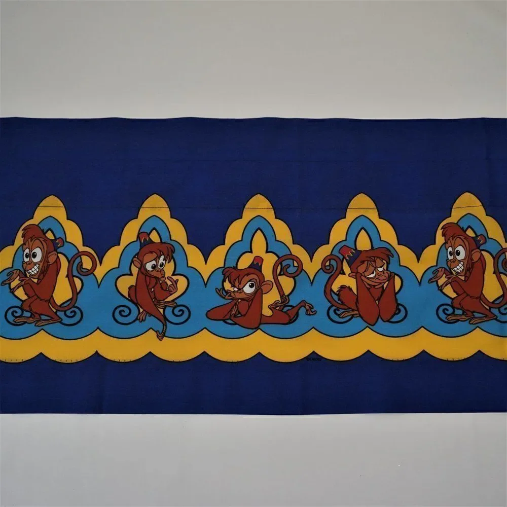 Vintage 1992 Disney Aladdin Valance Capuchin Sidekick Abu USA Made 78